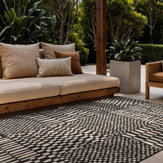 Ted Baker Vloerkleed Barkham Rechthoekig - Zwart Wit 170x120cm - Polypropyleen - Dekbed-Discounter.nl