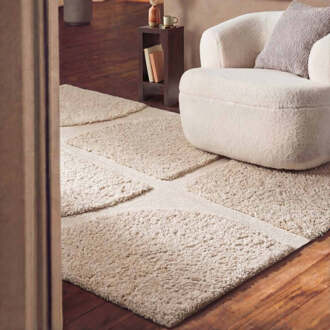 Ted Baker Vloerkleed Jasper Rechthoekig - Creme 180x120cm - Polyester - Dekbed-Discounter.nl