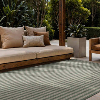 Ted Baker Vloerkleed Linley Rechthoekig - Groen Wit 170x120cm - Polypropyleen - Dekbed-Discounter.nl