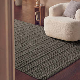 Ted Baker Vloerkleed Parker Rechthoekig - Bruin Grijs 150x80cm - Wol - Dekbed-Discounter.nl