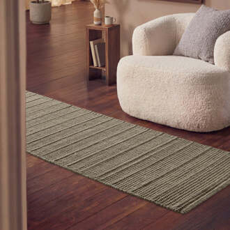 Ted Baker Vloerkleed Parker Rechthoekig - Grijs 250x80cm - Wol - Dekbed-Discounter.nl