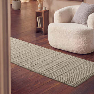 Ted Baker Vloerkleed Parker Rechthoekig - Natuurlijk Wit 250x80cm - Wol - Dekbed-Discounter.nl