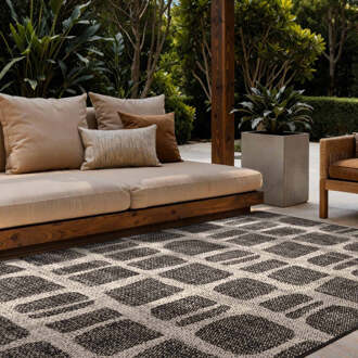 Ted Baker Vloerkleed Ruskin Rechthoekig - Zwart Wit 300x200cm - Polypropyleen - Dekbed-Discounter.nl