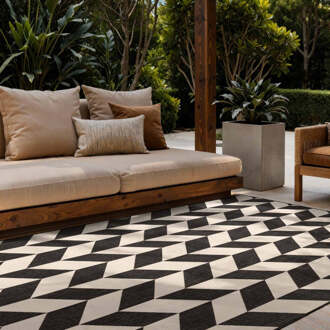 Ted Baker Vloerkleed Terrick Rechthoekig - Zwart Wit 170x120cm - Polypropyleen - Dekbed-Discounter.nl