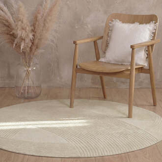 Ted Baker Vloerkleed Victoria Rond - Crème Xcm - Wol - Dekbed-Discounter.nl