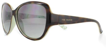 Ted Baker Zonnebril TB1394 Shay 112 Schildpad Groen Grijs Verloop - maat Bruin