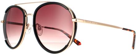 Ted Baker zonnebril TB1638 Gaia 001 Zwart goudbruin gradiënt