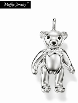 Teddy Bear Pendant,DIY Accessories Europe Style Glam Fashion Good Jewerly For Women, Gift In 925 Sterling Silver,Super Deals