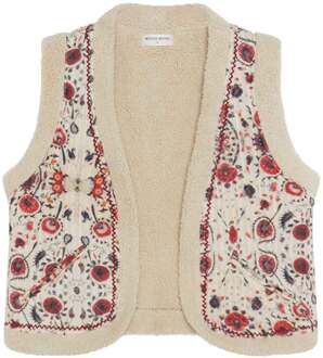 Teddy gilet met borduursels Paul  naturel - M,L,XL,