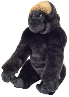 Teddy HERMANN ® berggorilla zittend zwart, 35 cm