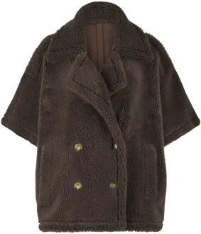 Teddy jas/poncho Jagger  bruin - XS,S,M,