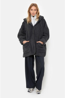 Teddy oversized jacket kenji Houtskool - One size