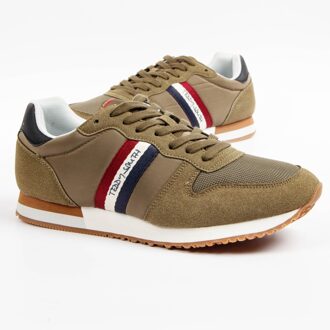 Teddy Smith tricolor sneaker voor heren Donkergroen - EU 41
