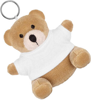 Teddybeer sleutelhanger Wit - One size