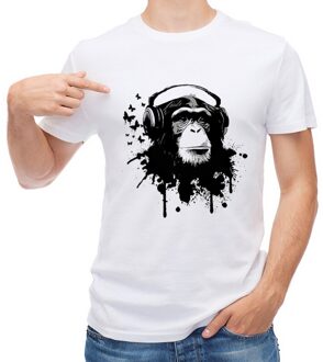 Teehub Hipster Monkey Business Gedrukt Mannen T-shirt Grappige T-shirt Korte Mouw O-hals Tops Cool Tees