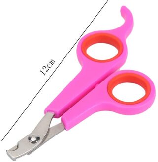 Teen Clipper Schaar Hond Kat Puppy Manicure Claw Cutter Trimmer Roestvrij Staal Pet Nail Grooming Tool 12X6X3Cm roos rood
