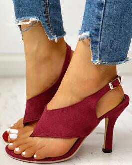 Teen Post Slingback Dunne Hakken Sandalen Leisure Slingback Comfort Korte Slippers Rood / 9.5