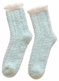 Teen Sokken Dikke Warme Bont Fleece Vloer Sokken Accessoires Sport Sokken Sportkleding Vrouwen Winter Pluizige Lange Sokken licht groen