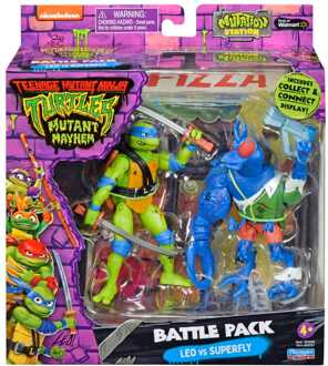 Teenage Mutant Ninja Turtles Action Figures Leonardo vs. Super Fly 11 cm