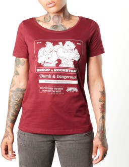 Teenage Mutant Ninja Turtles Bebop And Rocksteady Women's T-Shirt - Bordeaux - XS Wijnrood