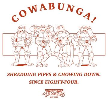 Teenage Mutant Ninja Turtles Chow Down Unisex T-Shirt - Wit - XXL