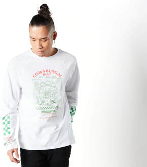 Teenage Mutant Ninja Turtles Cowabunga Unisex Long Sleeve T-Shirt - Wit - XXL