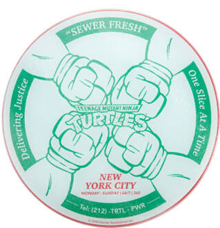 Teenage Mutant Ninja Turtles One Slice At A Time Round Chopping Board