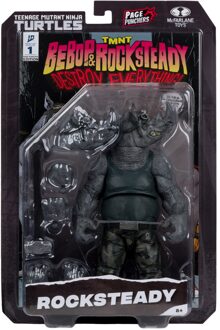 Teenage Mutant Ninja Turtles (Page Punchers) Rocksteady 5in Action Figure with Comic McFarlane Toys