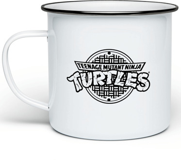 Teenage Mutant Ninja Turtles Sewer Logo Enamel Mug - White
