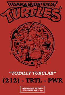 Teenage Mutant Ninja Turtles Totally Tubular Unisex T-Shirt - Rood - M