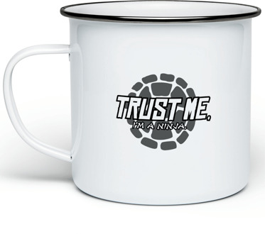 Teenage Mutant Ninja Turtles Trust Me I Am A Ninja Enamel Mug - White