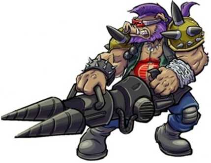 Teenage Mutant Ninja Turtles x G.I. Joe Crossover Classics Action Figure Rocksteady x Dreadnok Buzzer 12 cm