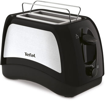Tefal Delfini Plus 2snede(n) Zwart, Roestvrijstaal broodrooster