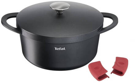 Tefal E21846 Trattoria braadpan 24cm + deksel Pan Zwart