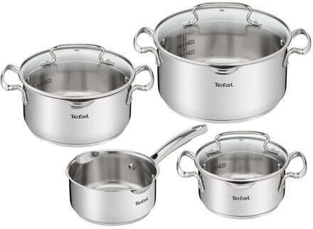 Tefal G719S7 Duetto 4-delige kookset Pan Grijs