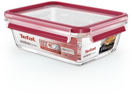 Tefal MasterSeal Glass 1,3L rechthoekig transparant