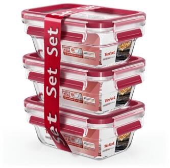 Tefal MasterSeal Glass set a 3 x 450ml transparant