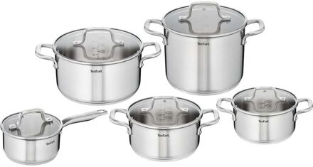Tefal Virtuoso Pannenset 5-delig Zilver