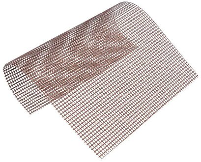 Teflon Barbecue Mat Non-stick Bbq Brandende Mat Mesh Sheet Food Grade Gecoat Outdoor Barbecue Mat Tool bruin