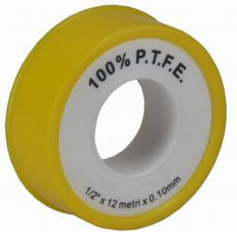 Teflon-Tape 12 mtr x 12 mm x 0,1 mm ongekeurd 47.4550