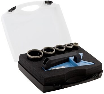 tegelborenset - 27-35-50-60-75mm en boorgeleider - droog M14 - compleet