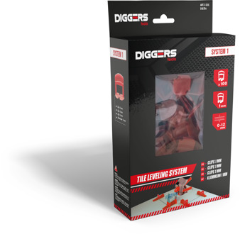 Tegelclips | 1mm | 100 stuks | Systeem 1 - DIG736