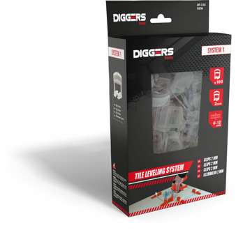 Tegelclips | 2mm | 100 stuks | Systeem 1 - DIG743