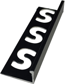 Tegelprofiel Faktum Recht Alu Mat Zwart 11 mm - 250 cm Faktum