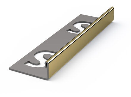 Tegelprofiel Faktum Recht RVS Goud Glans 11 mm - 250 cm Faktum