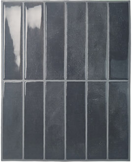 Tegelsticker Donker Grijs Langwerpig