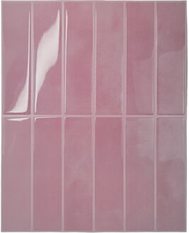 Tegelsticker Roze Langwerpig