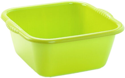teiltje/afwasbak - vierkant - kunststof - 10 liter - 36 x 34 x 15 cm - Groen