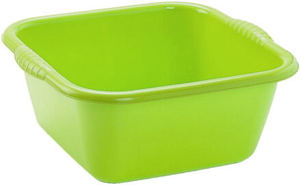 teiltje/afwasbak - vierkant - kunststof - 15 liter - 41 x 39 x 16 cm - Groen