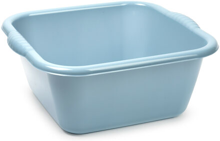 teiltje/afwasbak - vierkant - kunststof - 15 liter - 41 x 39 x 16 cm - Lichtblauw
